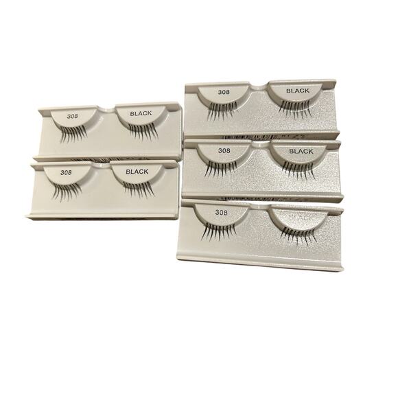 ARDELL👁️Professional Eyelashes👁️Accent 308 -Lot of 5 Pair- Black - Shelf Pull - Picture 1 of 4